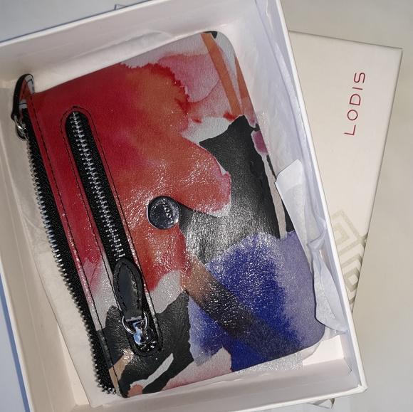 LODIS 💙 Colorful Leather Clutch Purse - Picture 2 of 5